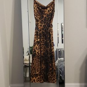 Boohooo satin slip dress